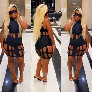 Handle The Scandal Sleeveless Mini Dress - Black fashionova